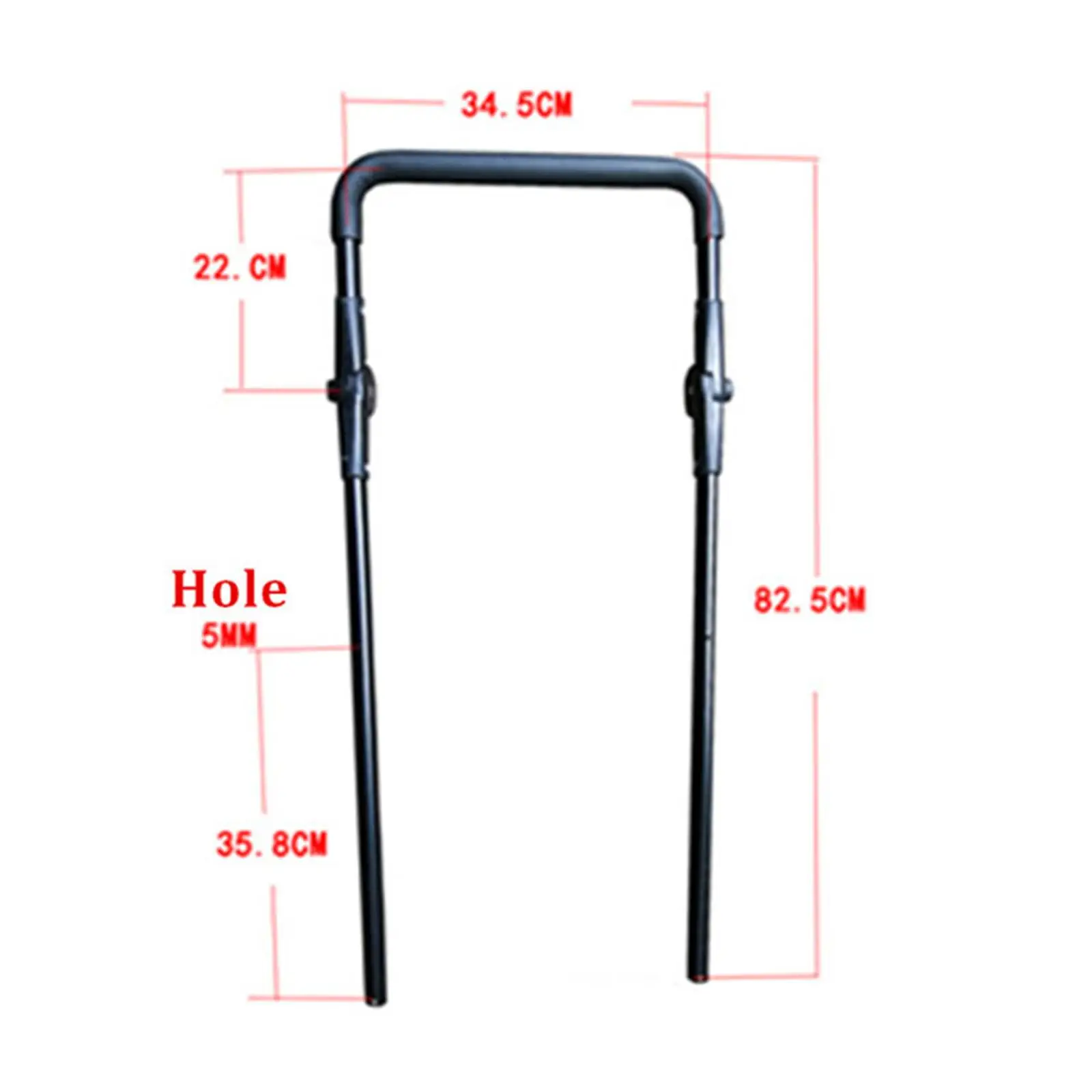 Folding Push Handle Folding Spare Part Swivel Lightweight Portable Adjustable