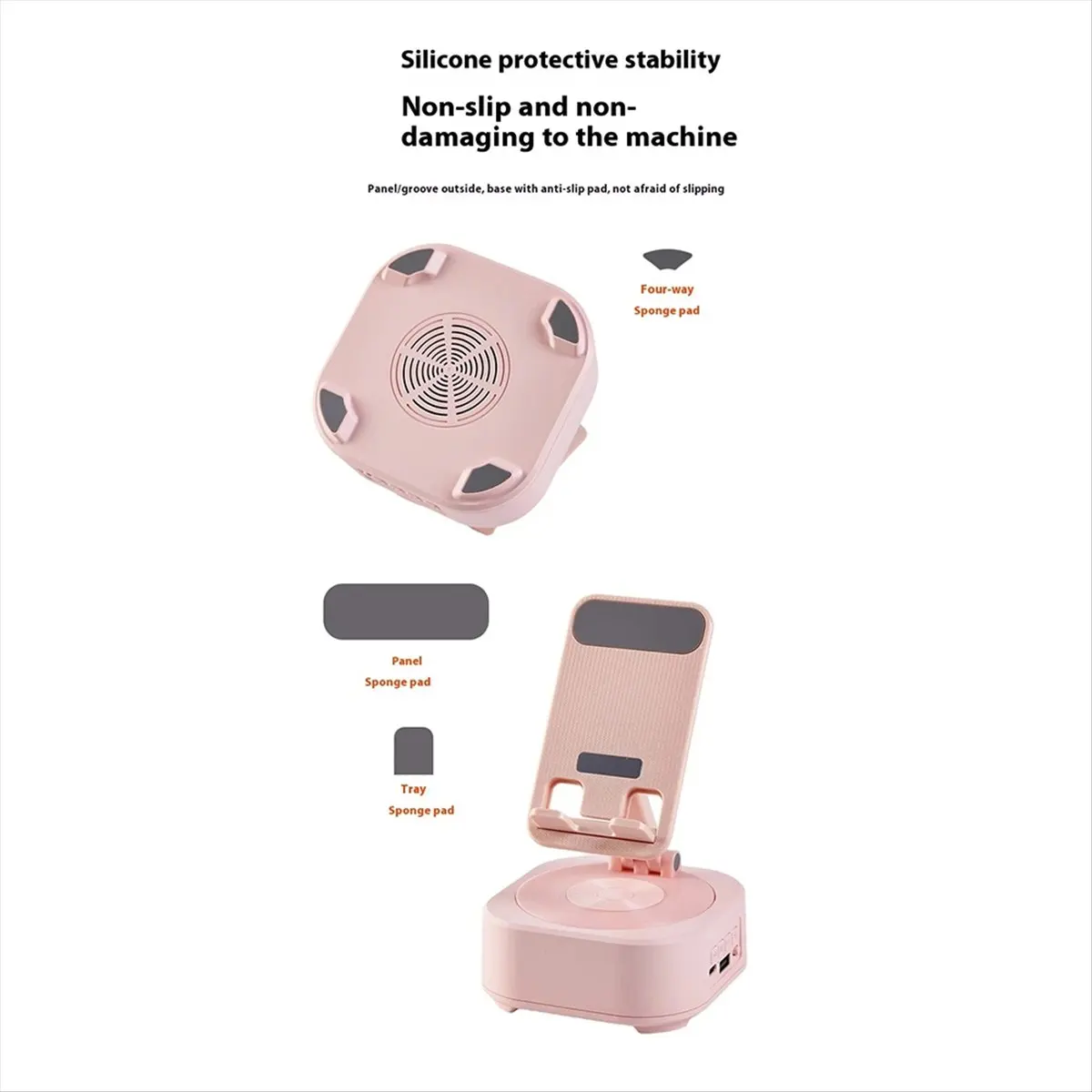 A39M New Bluetooth Speaker Phone Stand Voice Charging Bank LED Color Music Box Desktop Speakers White