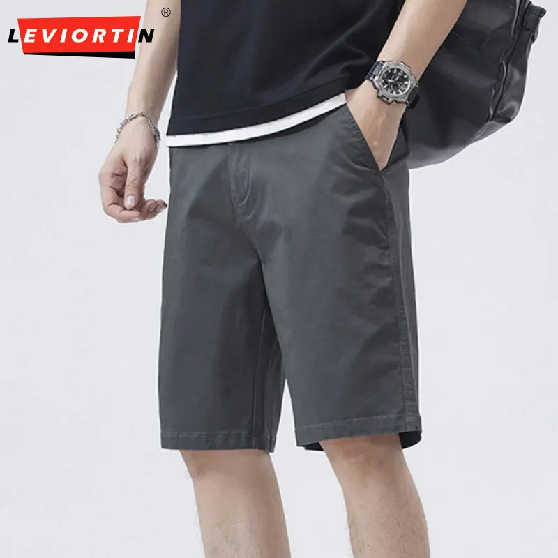 

Мужские 2023 новые летние американские ретро модные городские тонкие повседневные универсальные простые однотонные свободные пляжные брюки пять четвертей