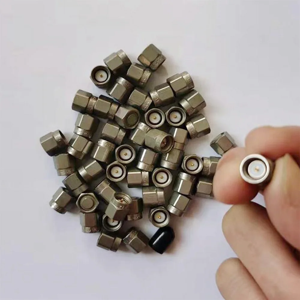 Carga manequim Conectores de tampa niquelado, terminação coaxial RF, macho SMA, 6GHz, 50 Ohm, acessórios, 1PC