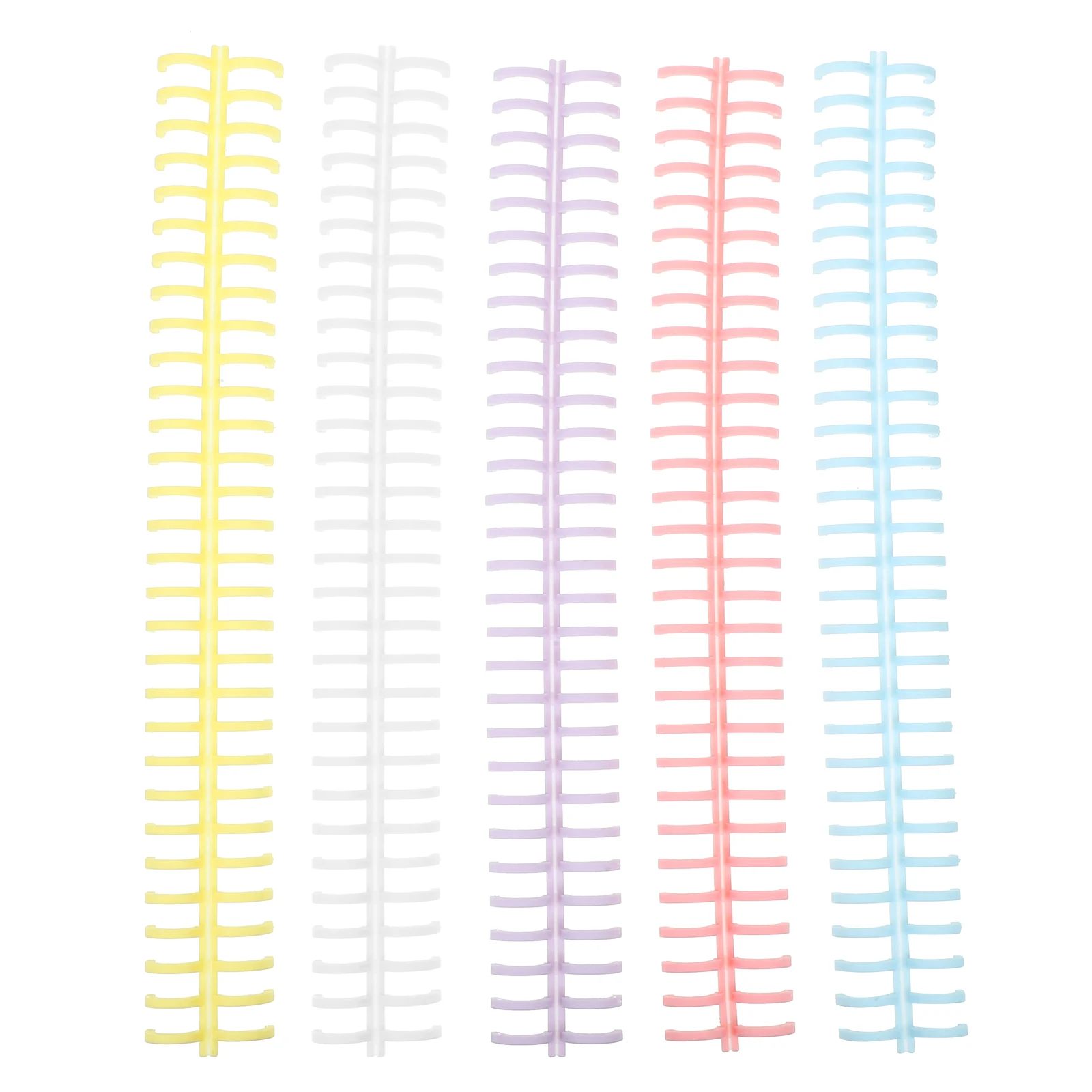 10 Pcs Binder Ring Colored Loose-leaf Rings Book Binding Strip Notebook Plastic