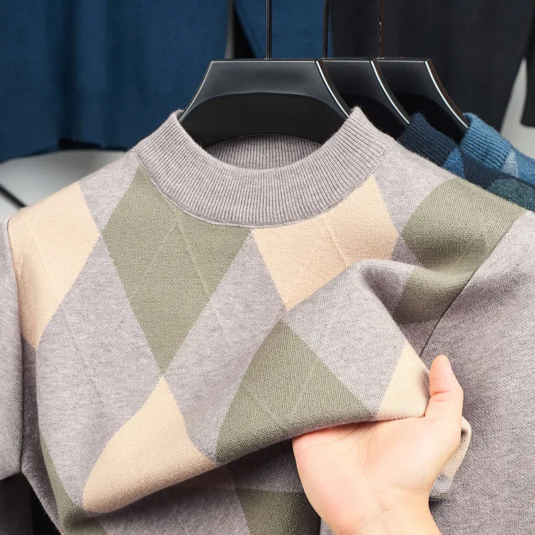 

Вязаный свитер Camere Blend, свитер с высоким воротником для среднего возраста и ли, длинный зимний теплый топ с кисточками