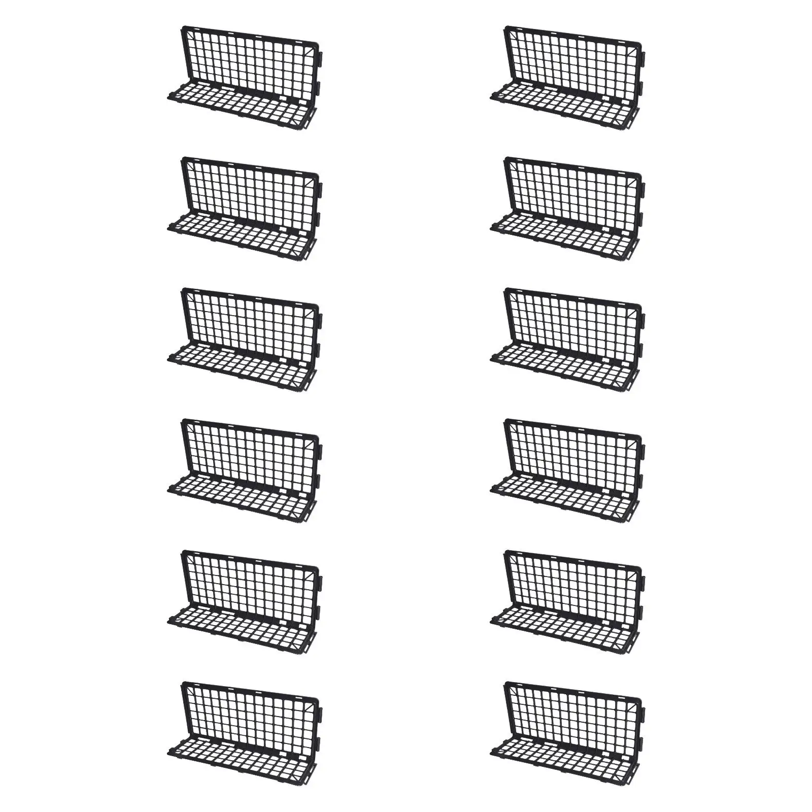 12 Pieces Vegetable Baffle Fence Market Display Basket Guardrail Separates Multifunctional Fresh Food Stacks Fence for Store