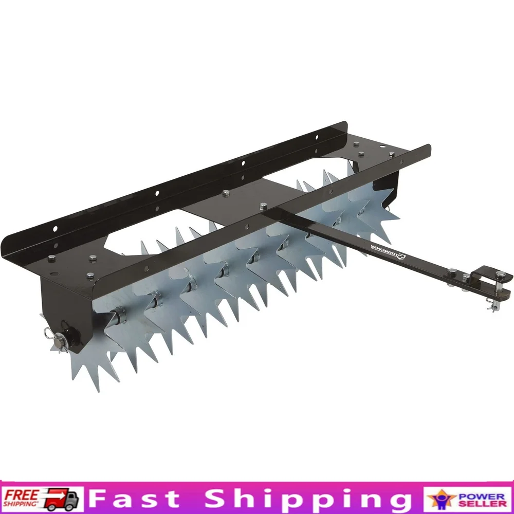

Spike Lawn Aerator Tow Behind 10 Spike Wheels 40in Width Drum Aerator Compacted Soil Plant Nutrient Delivery