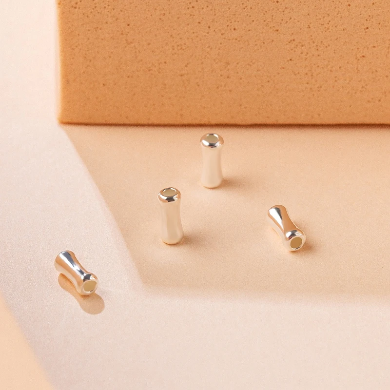 925 Sterling Silver Beads Bamboo Joint Spacer Beads Charms For DIY Jewelry Making Components Bracelets Necklace Handmade Craft