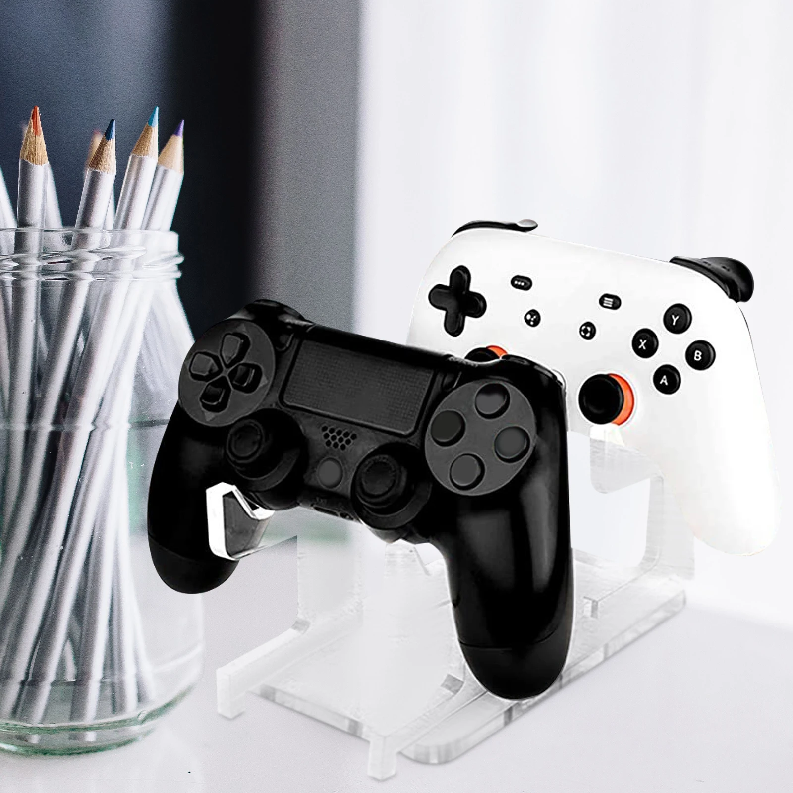 

Acrylic Game Controller Holder Transparent Stand for Storage Rack Lightweight Organizer Durable Display Stand