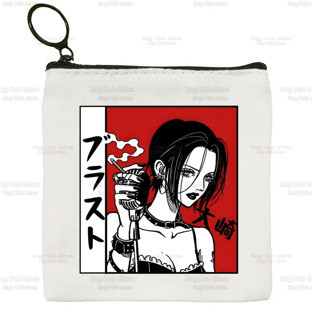 Nana Osaki Cartoon Coin Purse Female Mini Canvas Art Cute Japanese Anime Manga BLAST Key Case Coin Purse Student Wallet