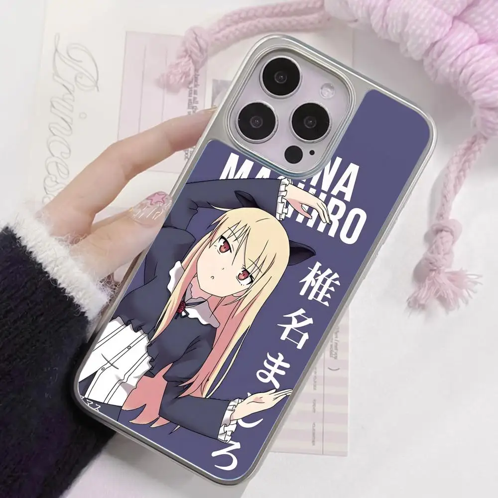 

Чехол для телефона с аниме-персонажем Маширо Шииной для iPhone 17 16 15 14 13 12 11 Air Pro Max Plus, с серебряным покрытием, красочный, для смартфона
