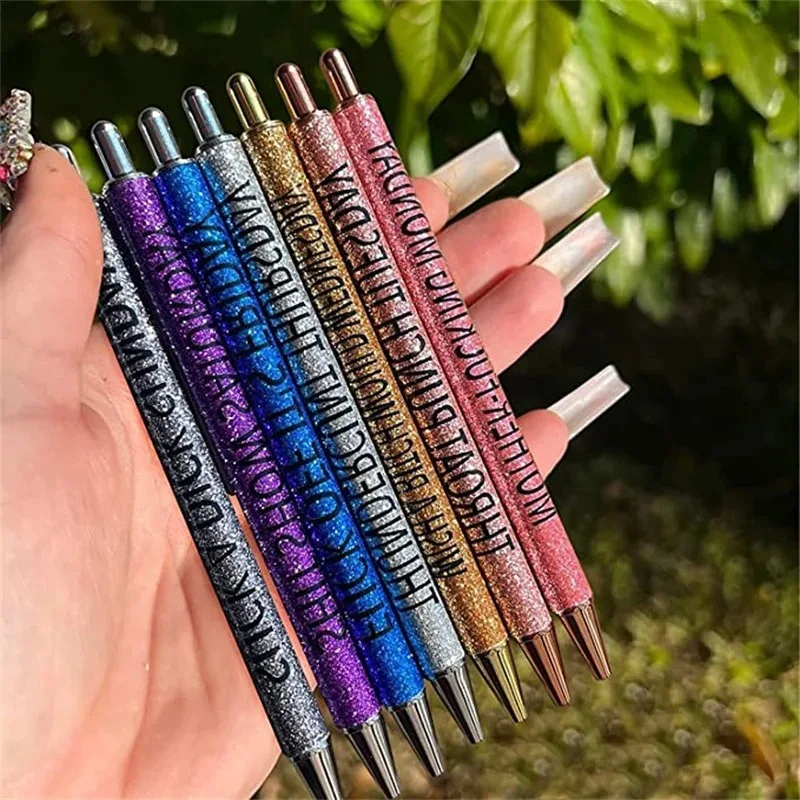 

7Pcs/set Student Fun Glitter Pen Ballpoint Pen Daily Gel Pen Do Homework Office Ballpoint Pen School Stationery Supplies