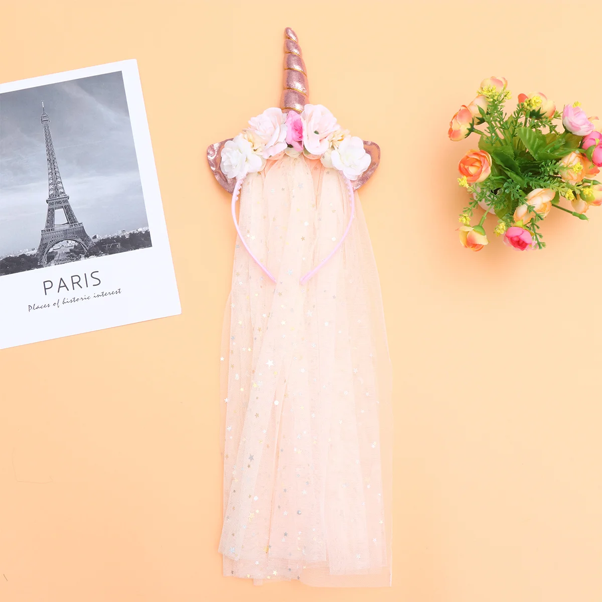 

1pc Unicorn Hair Hoop Sweet Elegant Design Non-Slip Kids Headwear For Party Christmas Halloween Cosplay Daily Wear Girl Hair