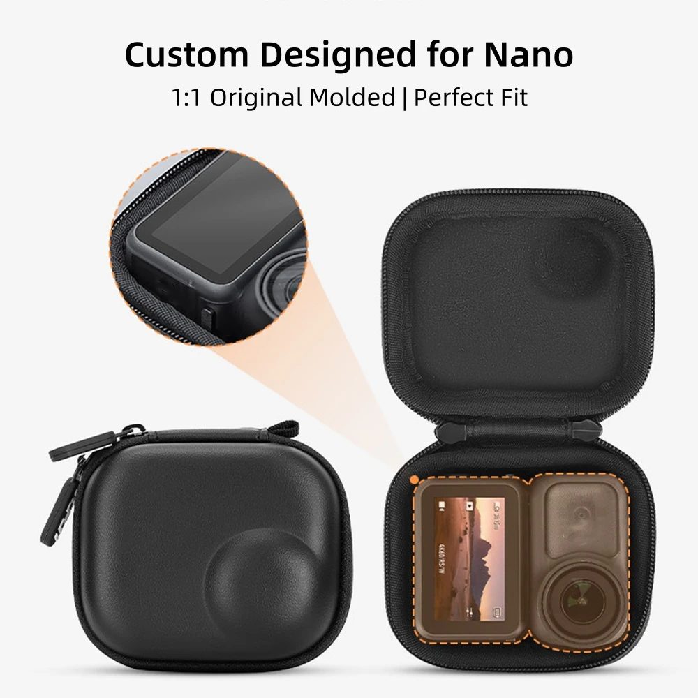 Hard Shell Storage Case Mini Portable Protective Cover Waterproof Shockproof Accessory Box Bag for DJI Osmo Nano Sports Camera