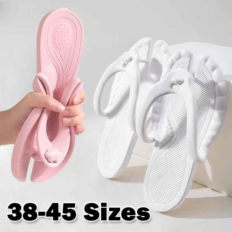 

Summer Couple Anti Slip Slippers Lightweight Outdoor Beach Sandals For Men Portable Travel Shoes BathroomComfort Slippers