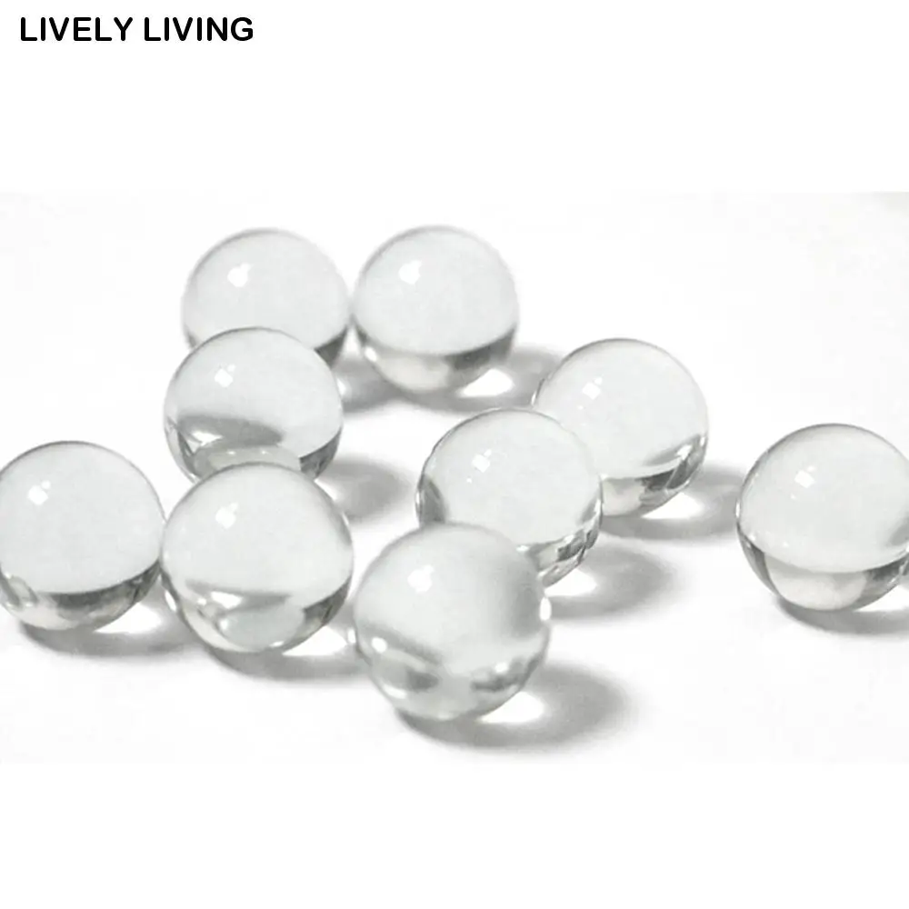 20pcs/pack 10mm 14mm 16mm Glass Balls Transparent Solid Marble for Slingshot Shooting & Marble Track & Traditional Marbles Games