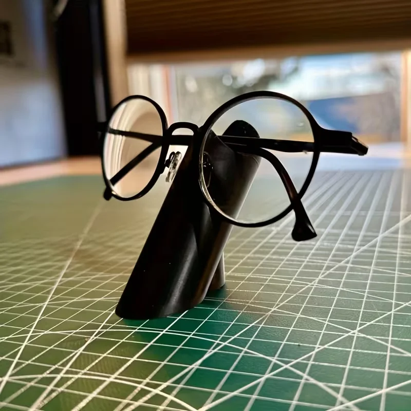 1pcs Minimalist Desk Glasses Holder Non-Slip Scratch-Resistant Secure Storage Desk-Mounted Glasses Organiser Accessory