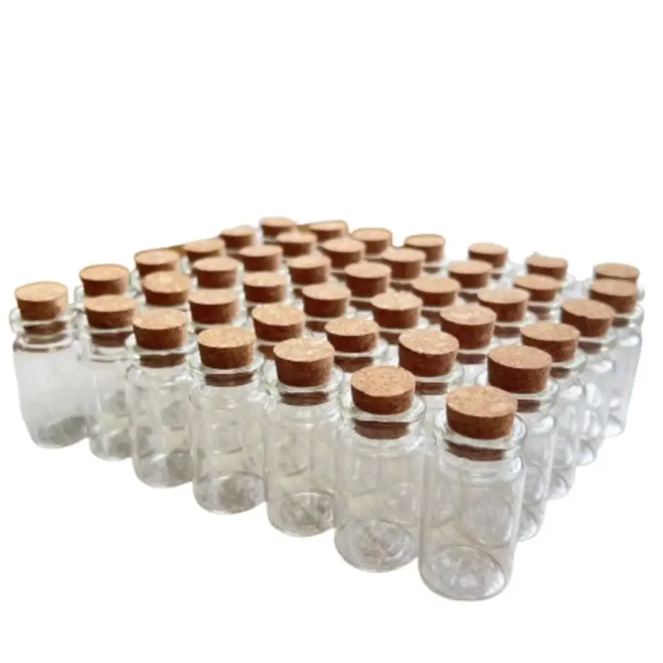 50/100 Pcs 8ml Cute Decor Glass Bottles Cork 22×40mm DIY Crafts Tiny Glass Jars Container Empty  Mini test tube Home Decor