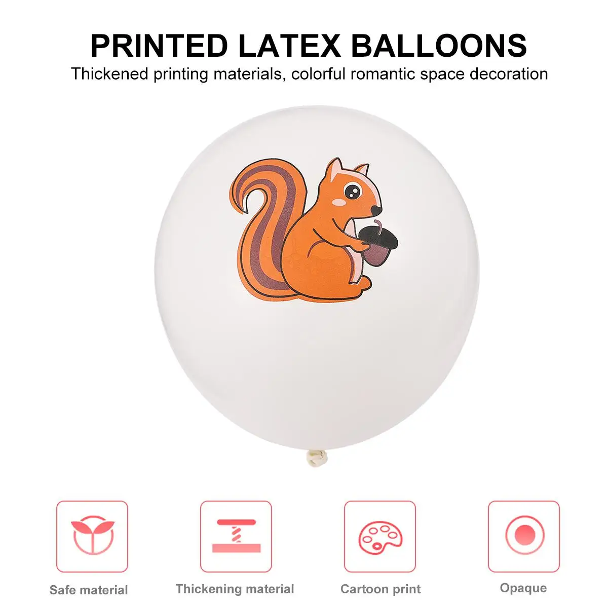 

20 Pcs Squirrel Balloons Jungle Animal Theme Birthday Decorations Party Supplies Latex Forest Animals Kids Celebrations