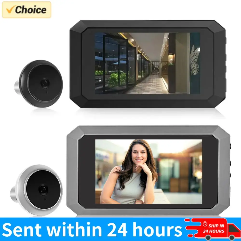 

Цифровой электронный видеоглазок с ночным видением и функцией безопасности, встроенный литиевый аккумулятор 1400 мАч, дверная камера-глазок