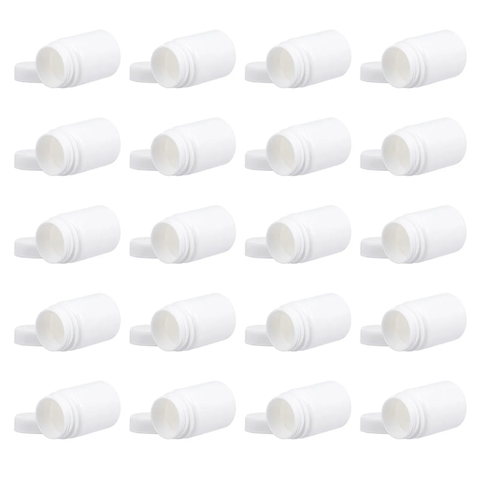 

30Pcs Plastic Round Pill Container Bottles for Medicine Tablet Capsule Vitamin Portable Organizer Travel Essential