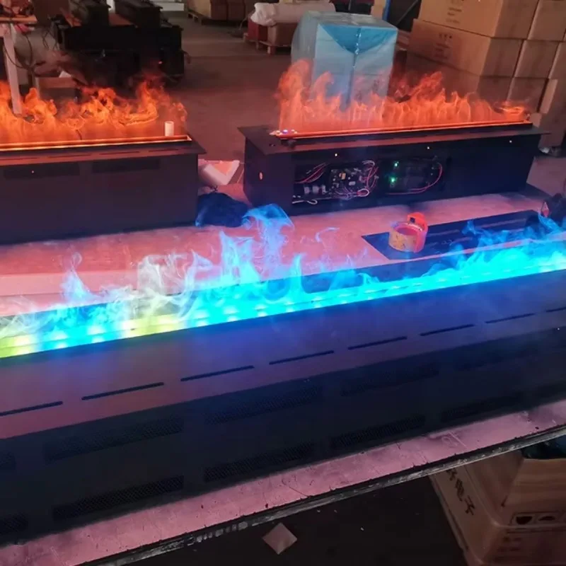 

Customised Antomizing LED Electric 4D Vapor Steam Mist Fireplace Remote Control Steel Insert Household Freestanding