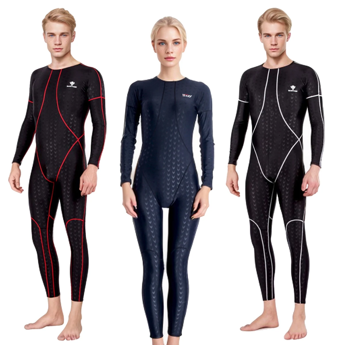 

Unisex Spandex One-piece Long-sleeve Sunscreen Quickdry Waterproof Profession Sport Swimwear Jumpsuit Bodysuit Catsuit Over Size