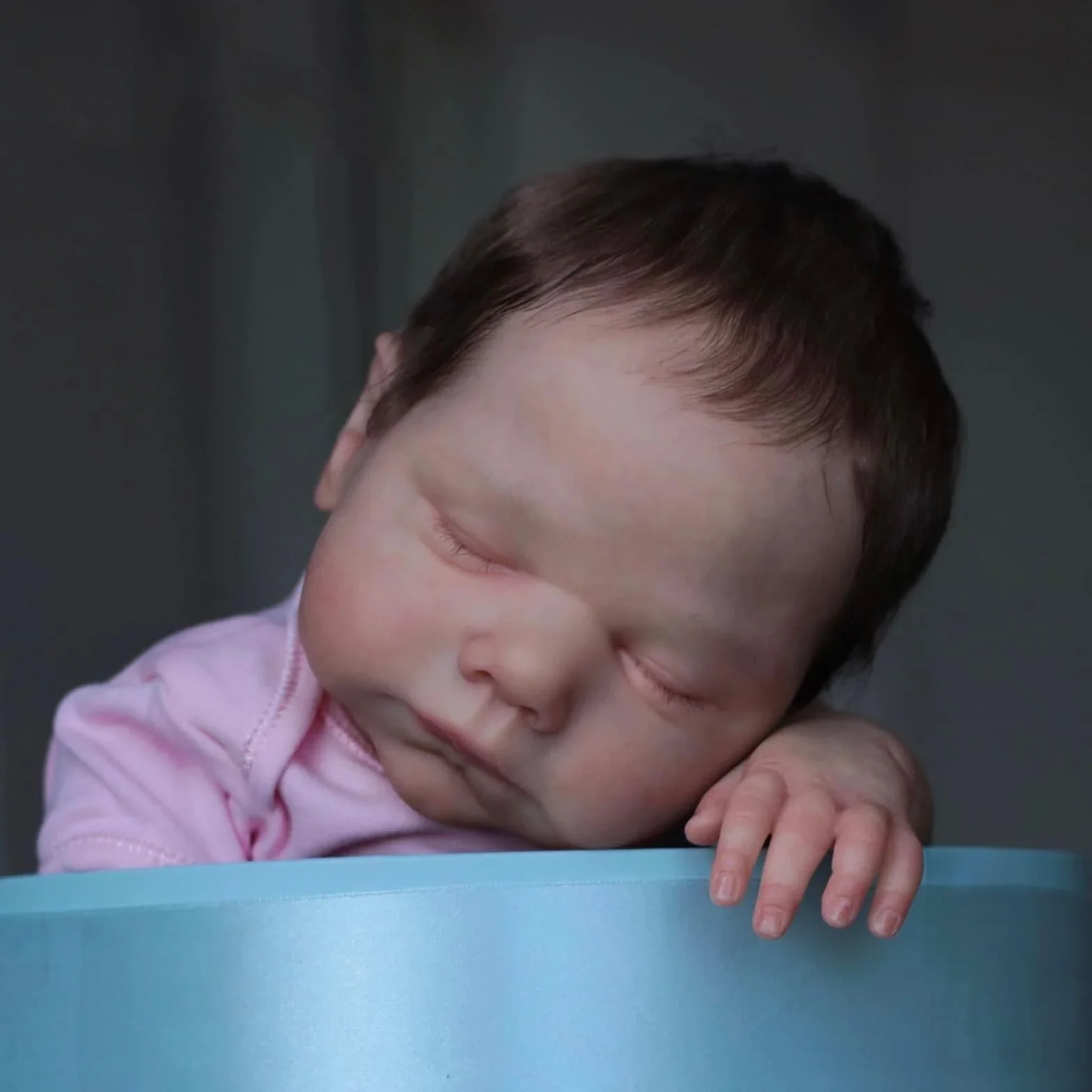 NPK 18'' handgemachte 3D-Haut sichtbar bereits bemalt fertige wiedergeborene Babypuppe MARLEY wie abgebildet lebensechte weiche Haptik