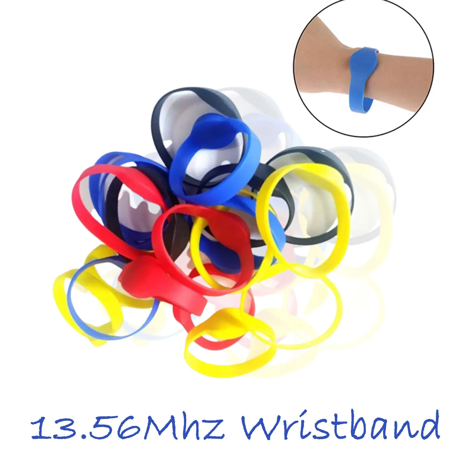 

RFID Smart Chip Access Control Card 13.56Mhz Read-Only Token NFC Authorized Waterproof Wristband 1K S50 Bracelet Badge Key