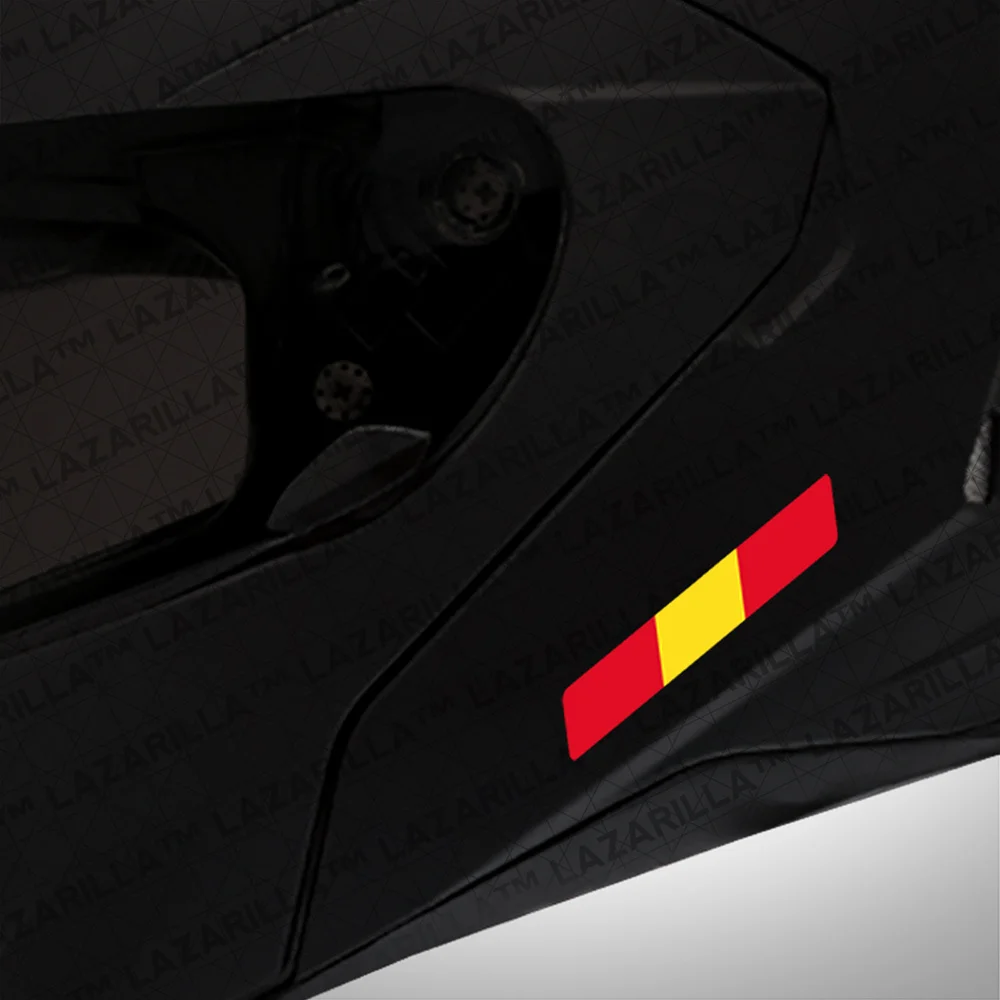 Matte Spanish Flag Arrow Decals 4Pcs Waterproof Removable Stickers for Car Bike Helmet 2.56 Inch - view 2