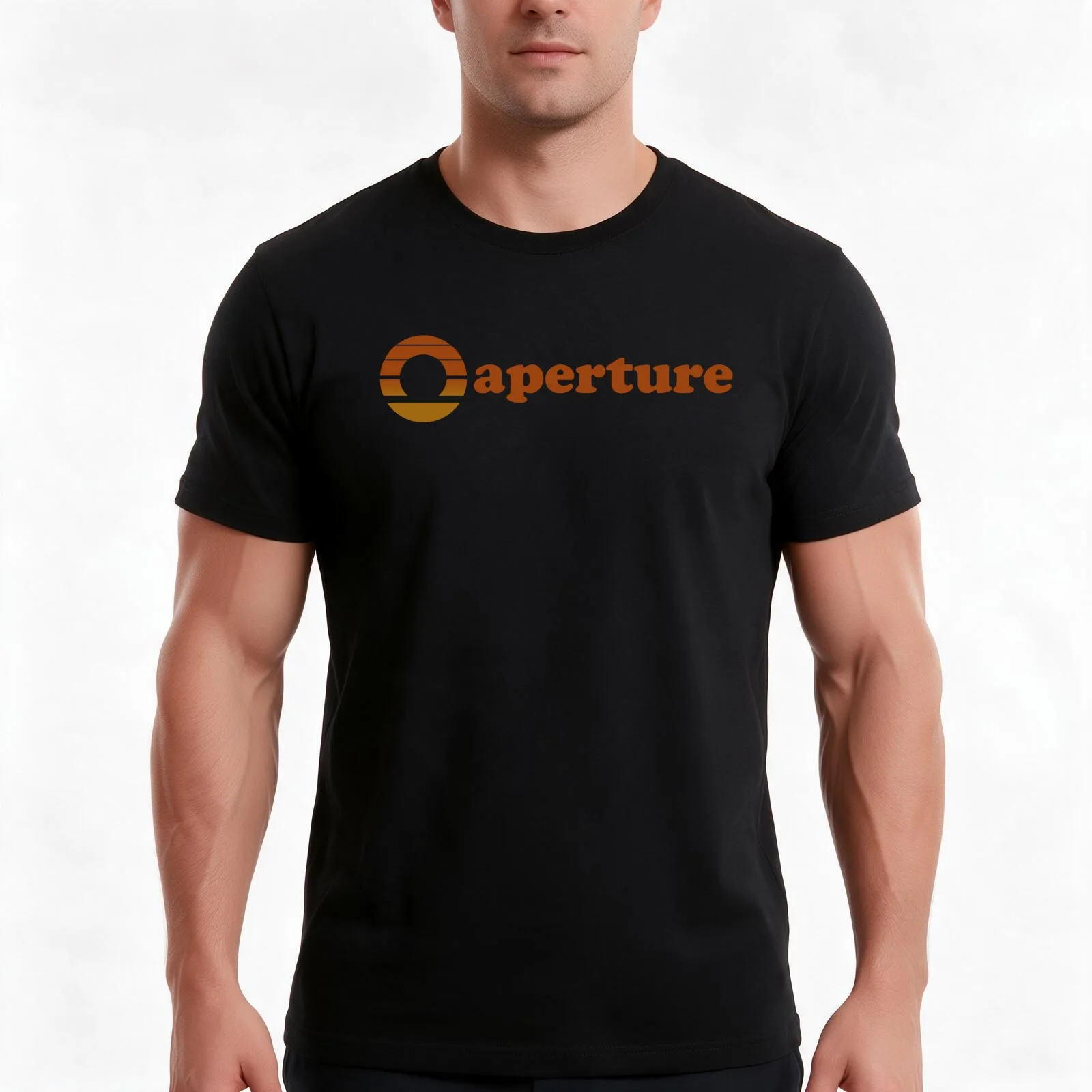 Aperture Science Innovators logo 1970s T-Shirt, Summer Casual Cotton Tee, Oversized Streetwear Tops, Vintage Graphic Print