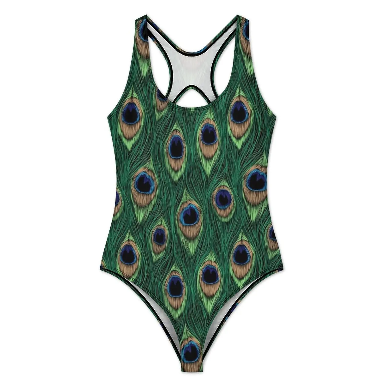 Peacock-Maillot de bain une pièce imprimé animal pour femme, maillot de bain sexy, combinaison de batterie nette, tenues de plage en maille push-up de surf