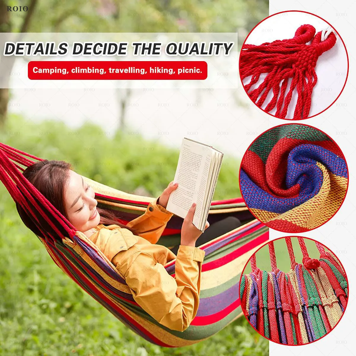 Thick Canvas Camping Hammock 4