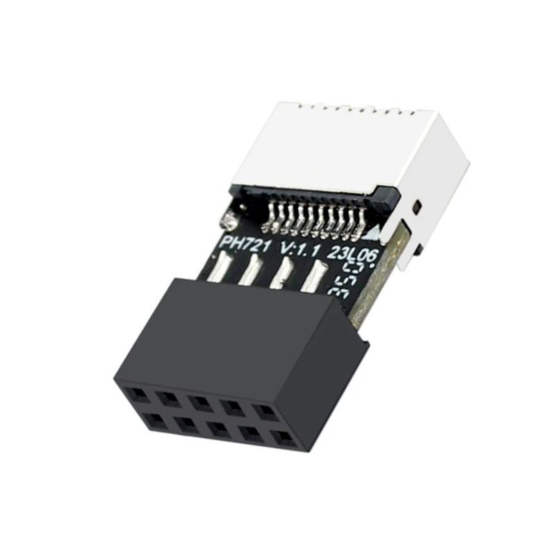 Motherboard USB2.0 9Pin To TYPE-E Female Adapter Chassis TYPE-C Socket 9-Pin USB 2.0 Extender Card