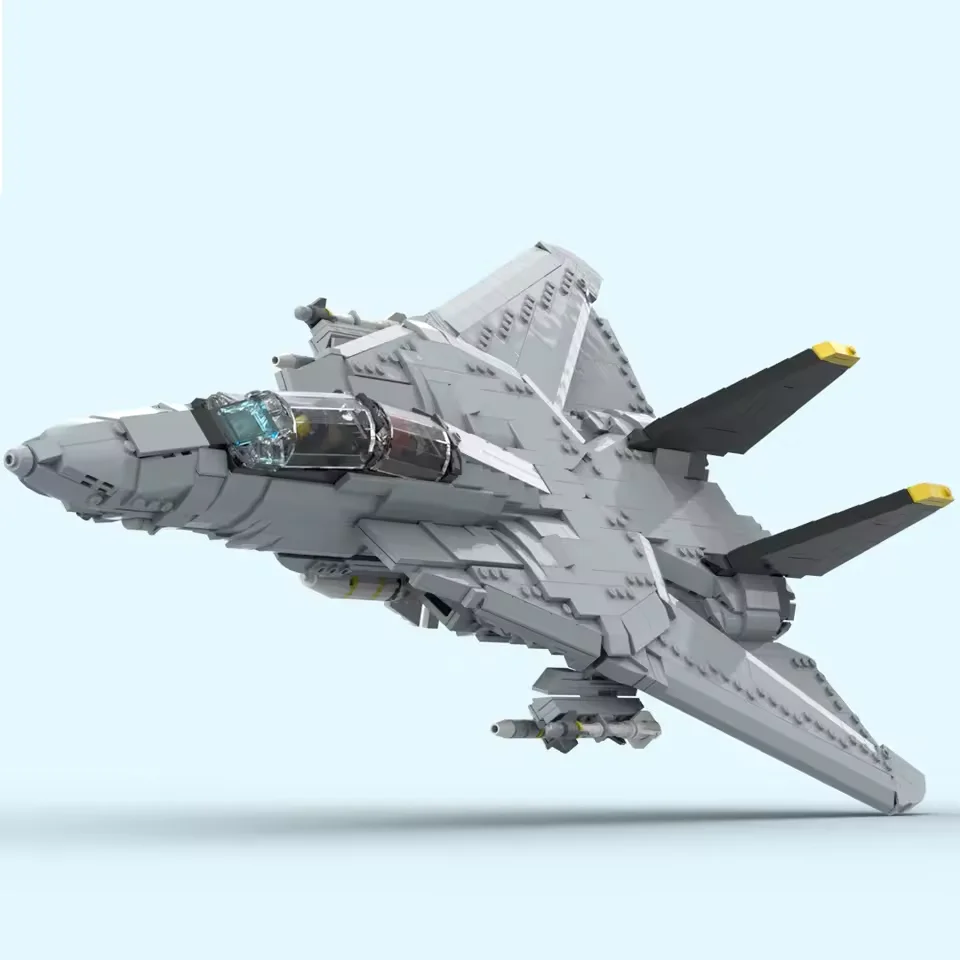 

MOC WW2 High-tech Fighter Plane F14D Model Military Tomcat Supersonic Fighter Building Block Birthday Christmas Toy Kid For Gift