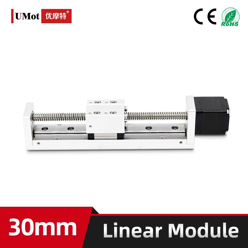 Imagem -03 - Atuador Linear Micro Stage Module Screw Lead Stroke Nema 11 30 mm Largura 250 mm 300 mm 350 mm 400 mm mm mm mm 12 Milímetros