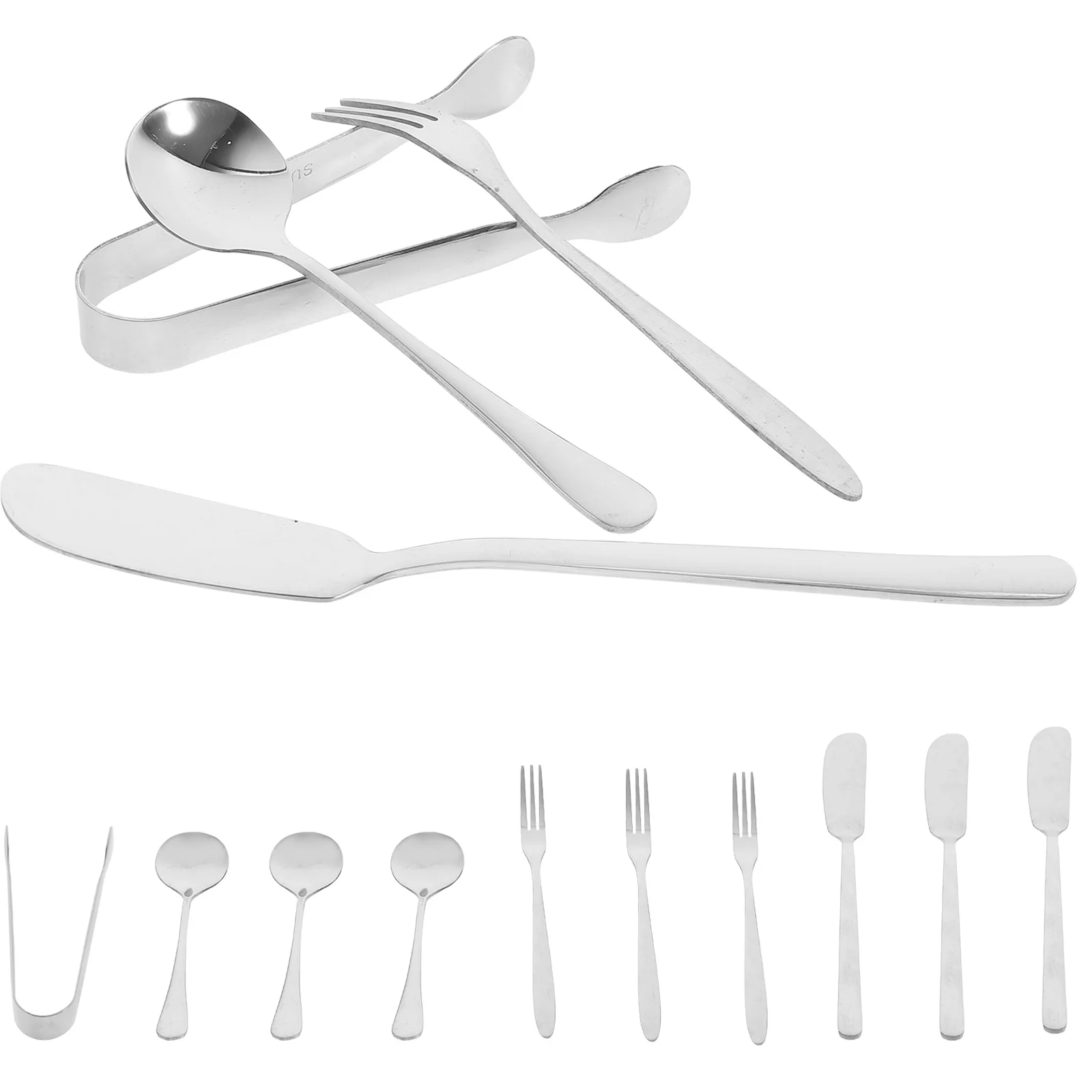 

1 set Stainless Steel Cheese Knife Spoon Fork Set Butter Baking Tools Spreader Kit Kitchen Essentials Charcuterie Utensils Easy