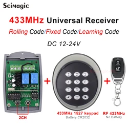 433.92mhz 2CH Wireless Remote Keypad Password Switch Kit For Gate Door Access Control 433MHz Universal Garage Door Gate Opener