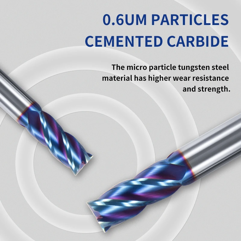 HRC 65 Carbide 4 Flute Flat End Mill Tungsten Cobalt Alloy cnc Turning Processing Tool Diameter 50-100mm Shank Metal Face Router