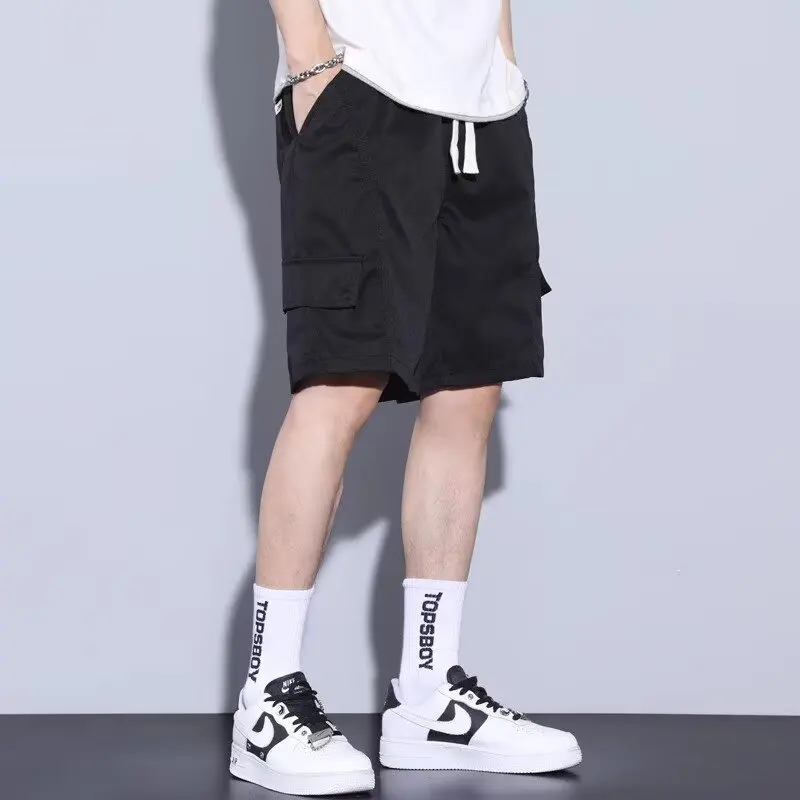 

Ice Silk Men's orts Summer Thin Loose Casual Workwear Trendy Japanese Sle Sports Outdoor Wear Five-Quarter Pants