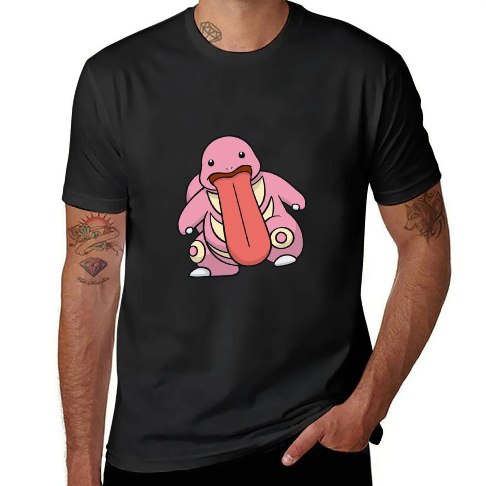 

lickitung anime shirt T-Shirt Short sleeve tee funnys customs design your own t shirts for men