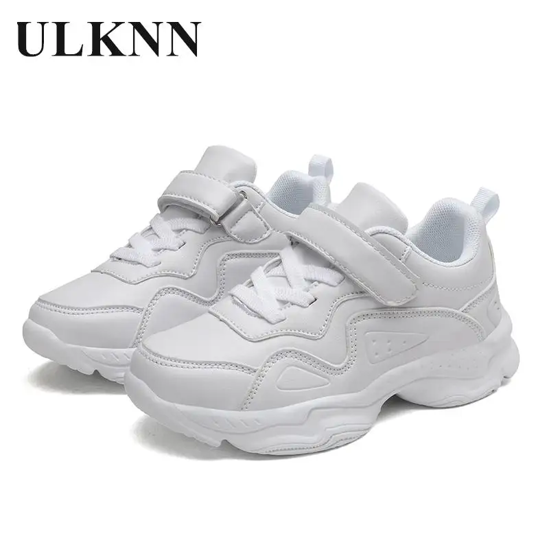 Childrne's School White Sneakers Footwear Kid's Sports Girls Shoes Boy Casual Trendy Sneakers Non-slip Breathable Comfortable