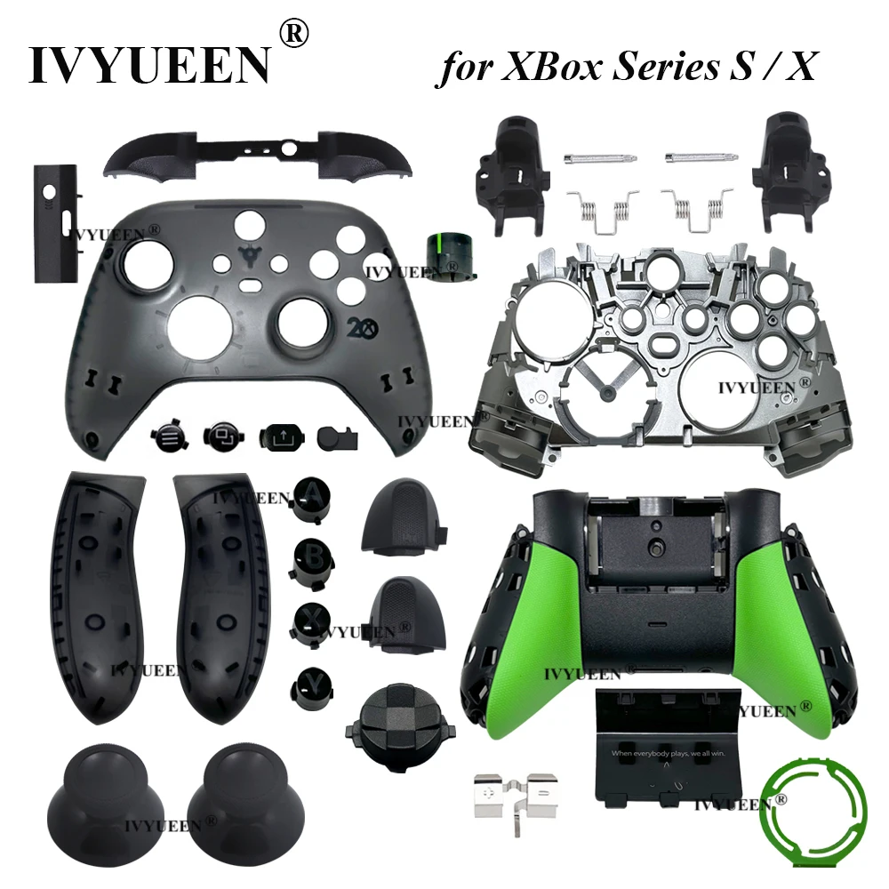 IVYUEEN for XBox Series X S Core Controller 20th Replacement Shell LB RB LT RT Bumpers Triggers Dpad ABXY Buttons Battery Cover