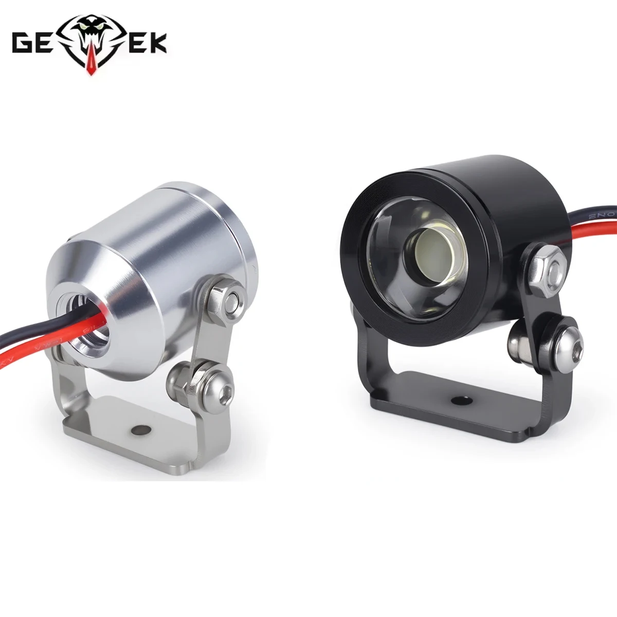 2 Stück LED-Licht Scheinwerfer mit Halterung für 1/10 RC Crawler Auto TRX4 Defender SCX10 90046 RC4WD D90 D110 TF2 Zubehör