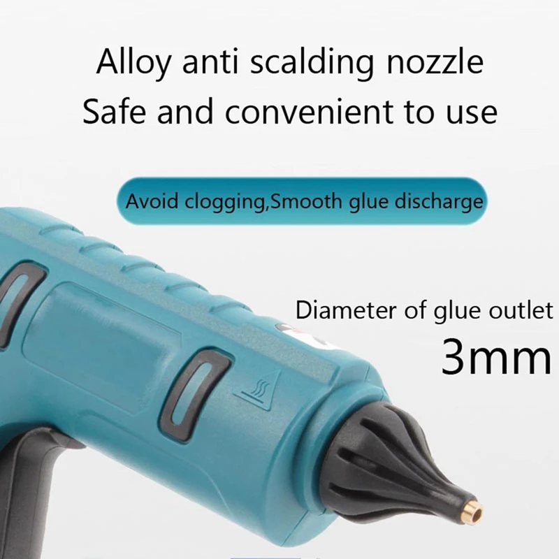 Cordless Electric Hot Melt Glue Gun Anti-Scald Copper Nozzle DIY With Glue Sticks For Makita 18V Battery