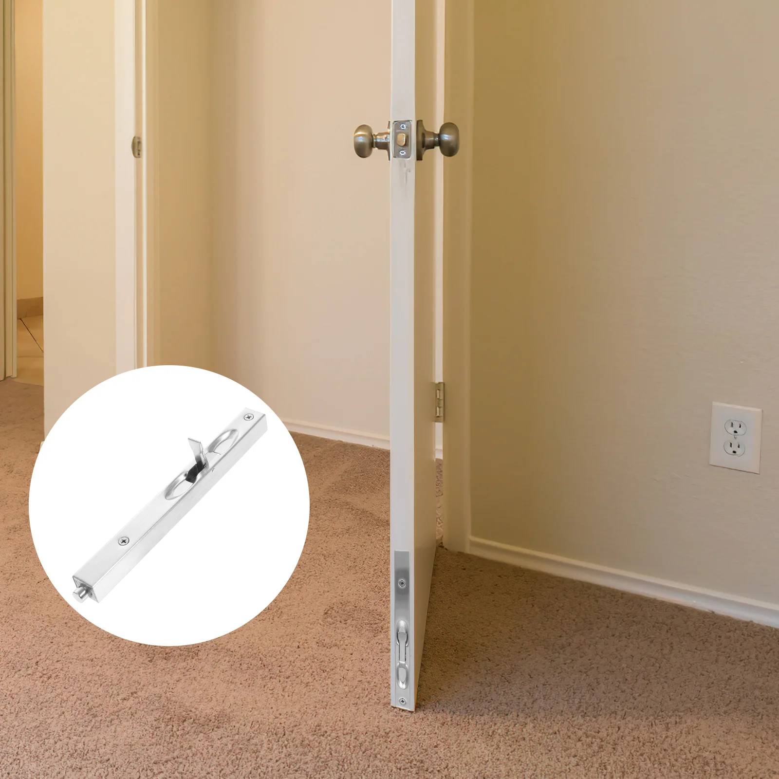 

Heavy Duty Stainless Steel Flush Bolt 8 Inch Door Bolt for Wood Composite Double Doors Easy Install Slide Lock Latch