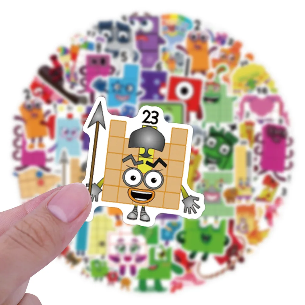 

52Pcs Cartoon Math Number Stickers Waterproof Vinyl Educational Decals for Laptop Water Bottle Luggage Guitar DIY Gift