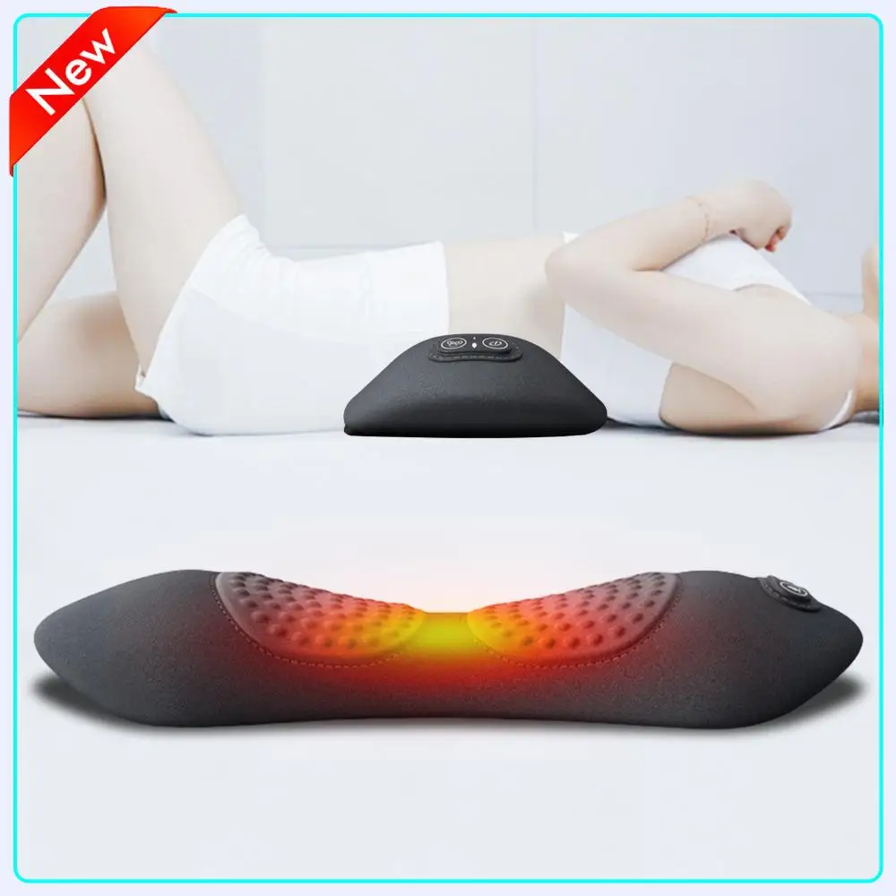 

Электрическая подушка для поясничной поддержки 3 в 1, массажер для спины с регулируемой высотой и подогревом, подушка для поддержки спины для кровати и стула