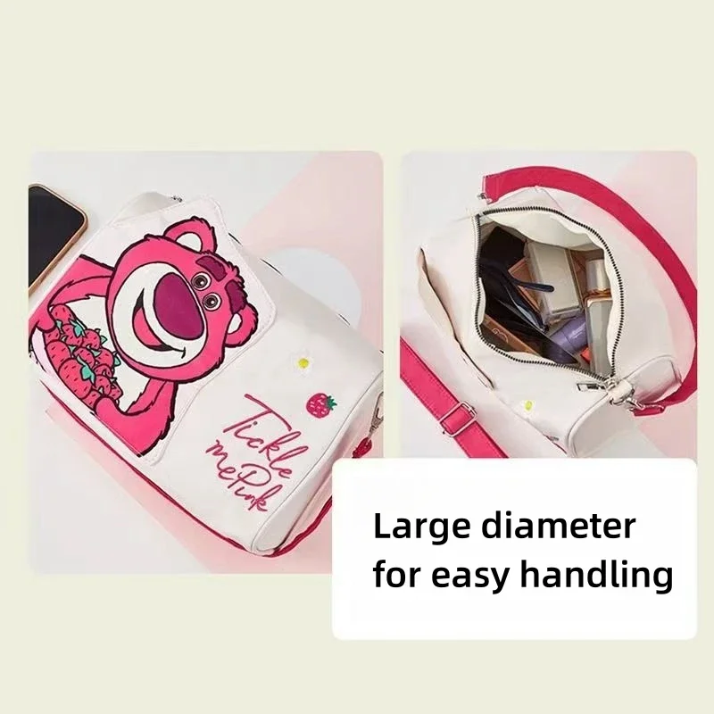 New Disney Cartoon Pooh Judy Lotso Women\'s Handbag Shoulder Crossbody Bag Casual Fashion Girls PU Round Bag Girls Birthday Gift