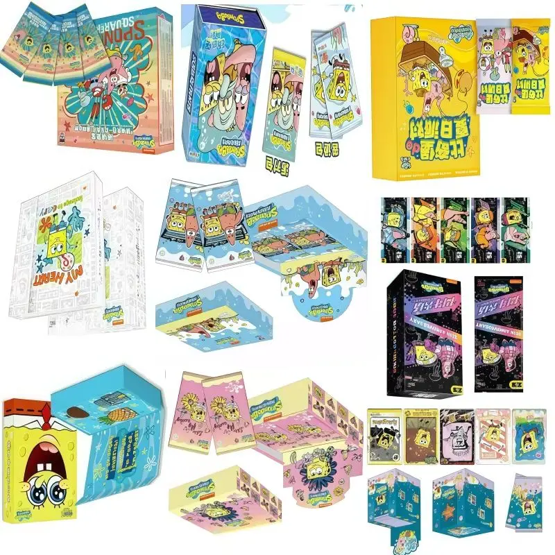 

Anime SpongeBob SquarePants Explore The Beechburg Collection Card Anime Character Rare Hidden Cards Toy Children Gift cards