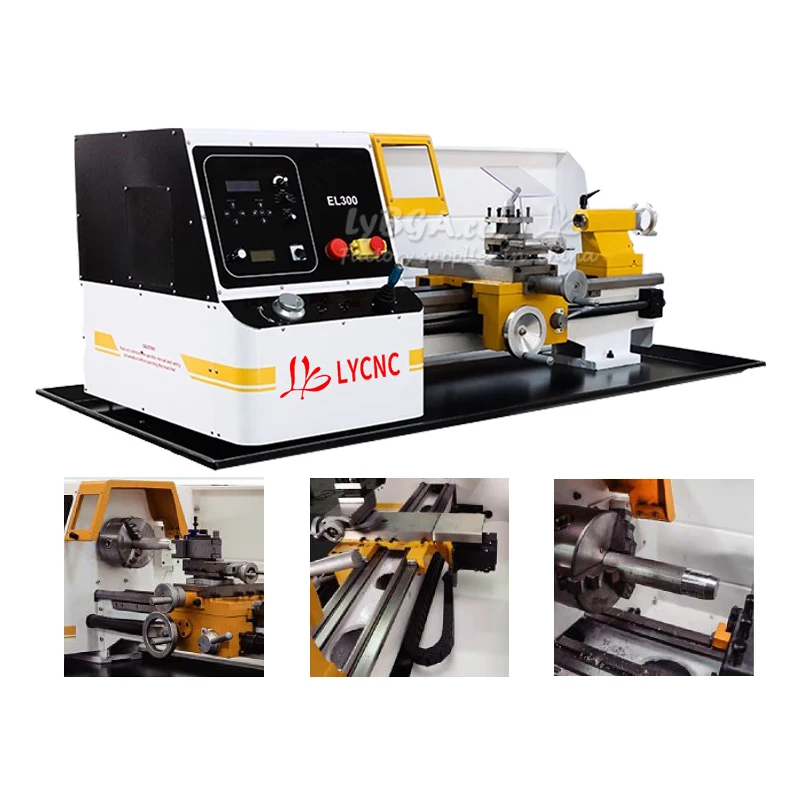 EL250/300 Tornio domestico automatico di precisione per metalli Personalizzato Piccolo semplice Programmazione CNC Tornio Trapano Presse 1.5KW 2.2KW Motore