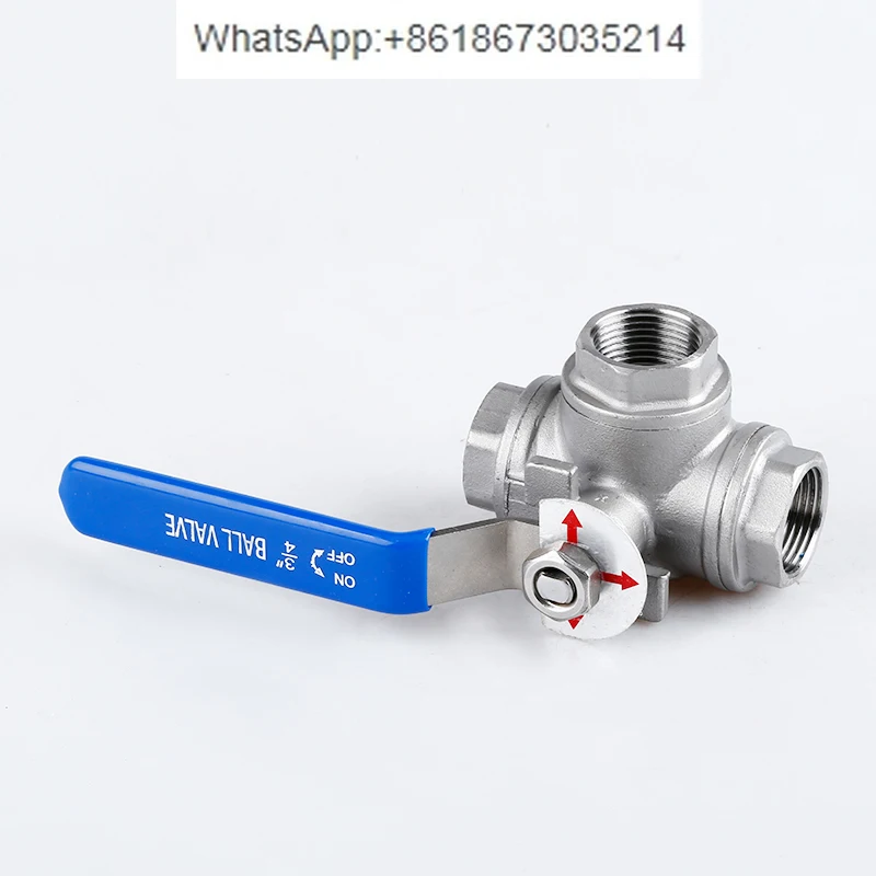 304 valve Q14F/Q15F-16P three-way ball valve thread buckle internal thread T type L type inner wire 4 points 6 points