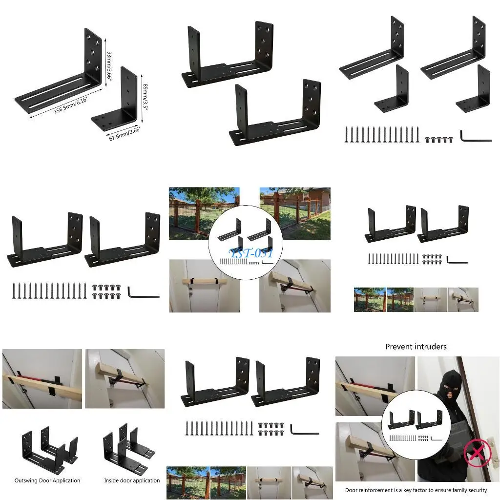 

E15A Adjustable Support Door Reinforcement Bracket Perfect for Garages Basements